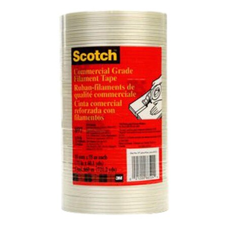 Pinpoint Abrasive  48 mm x 55 M Scotch Filament Tape, Clear PI1117351