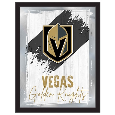 Holland Bar Stool Co Vegas Golden Knights 17 in.x22 in. Logo Wall Mirror MLogo
