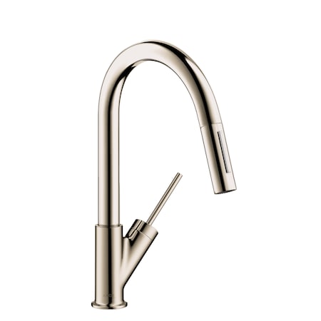 Axor Starck Prep Kitchen Faucet 2-Spray Pull-Down, 1.75 GPM in Polished Nickel 10824831