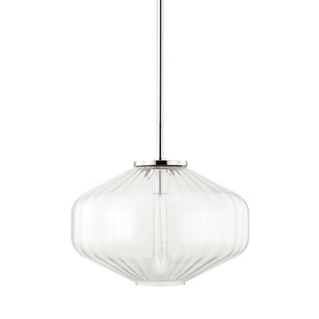 Hudson Valley Lighting Bennett 1 Light Pendant 18 In. Polished Nickel 1518-PN