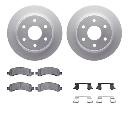 Dynamic Friction Co DFC GEOSPEC Coated Rotor- Heavy Duty Brake Pad includes Hardware 4412-48019