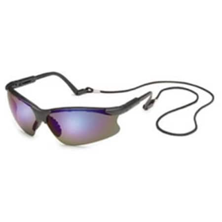 Gateway Safety Scorpion Retainer Safety Glasses with Clear Mirror Lens, Black Frame - Adjustable Length Temples GWS16GB0M