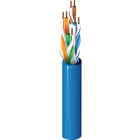 Belden 23-4P UTP-CMP SOL BC CAT6, FRPO/FEP/FRLSPVC BLUE 1000FT, 1000FT 2413 D15U1000