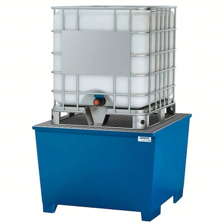 Denios Spill Pallet, 385 gal Spill Capacity, Not Applicable Drums, 5,000 lb Load Capacity, Steel K19-3122