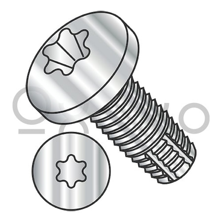 Oxoxo 10-24X3/4 Six Lobe Pan Thread Cutting Screw Type F Fully Threaded 410 Stainless Steel, 3000PK 633651