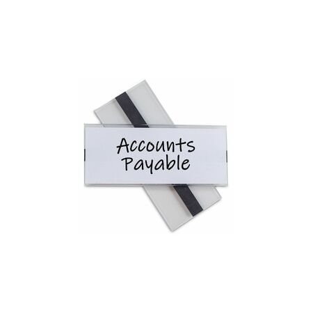 C-Line Products Clear Magnetic Label Holders, Side Load, 6 x 2.5, Clear, 10PK 87825
