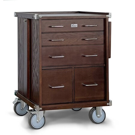 Gerstner 5-Drawer Dark Oak Roller Cabinet GI-R24-D