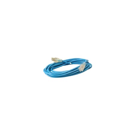 Master Electrician All-Weather Extension Cord, 16/3 SJTW, Blue, Lighted End, 25-Ft. 02367-06ME