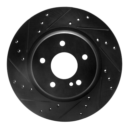 Dynamic Friction Co DFC Brake Rotor - Drilled and Slotted - Black 633-63040L