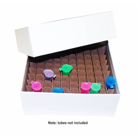 Rpi Cardboard Micro-Tube Storage Box Set with Cell Partition, 100 Tube Capacity, 48PK 181028-CS