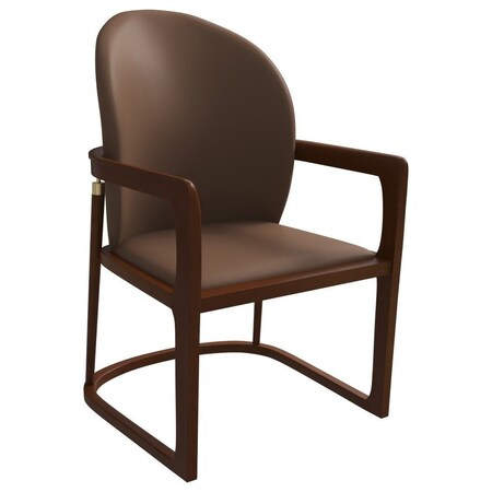 Leisuremod Svelta Elegant Wooden Dining Chair in Brown SC58BR
