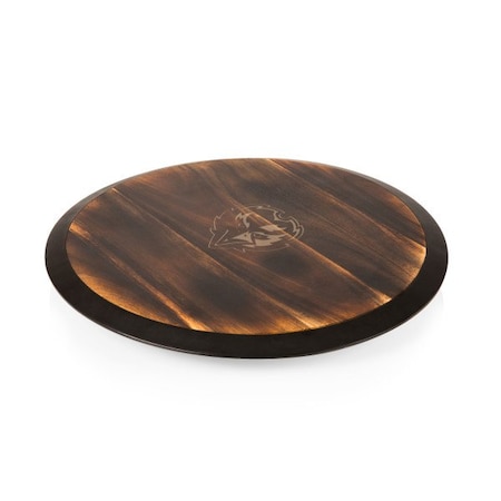 Picnic Time Family Of Brands Baltimore Ravens - Lazy Susan Serving Tray, (Fire Acacia Wood) 827-18-513-033-2