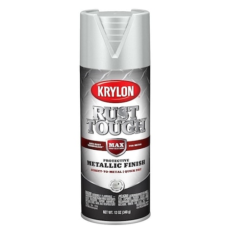 Krylon Rust Tough Enamel Spray Paint, Metallic, Silver, 12 oz, Can K09232008