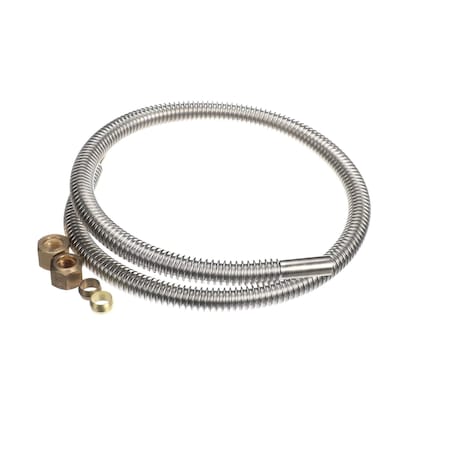 Imperial Flex Tube without Fittings, 3/8in x 28in, Stainless Steel 34679-28