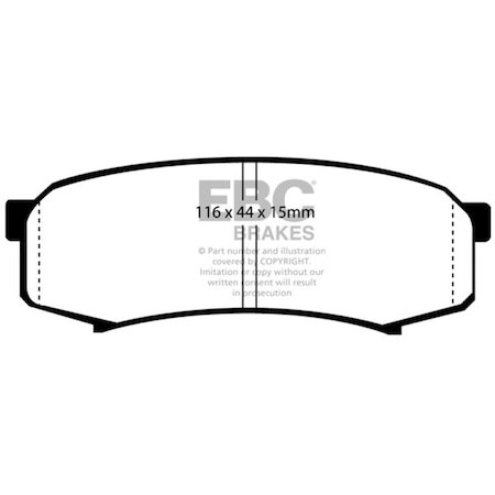 Ebc Greenstuff Rear Brake Pads for 10 Plus Lexus GX460 4.6 DP6993
