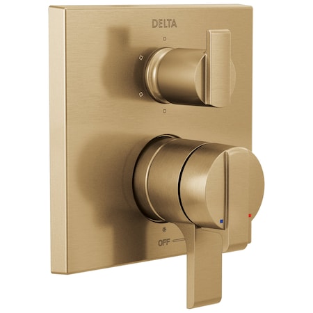 Delta Ara Angular Modern Monitor 17 Series Valve Trim with 6-Setting Integrated Diverter T27967-CZ