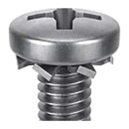 Lindstrom M4-0.70 x 6 mm Phillips Pan Machine Screw, Zinc Plated Steel, 100 PK MPPJA040060-100P
