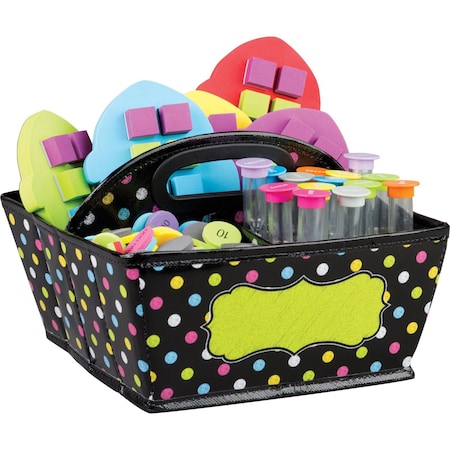 Teacher Created Resources Chalkboard Brights Storage Caddy, 9" x 9" x 6" 20788