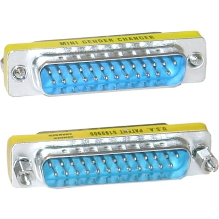 Cable Wholesale Serial Mini Gender Changer / Coupler, DB25 Male to DB25 Male 31D3-22100