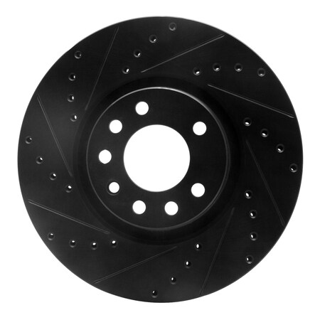 Dynamic Friction Co DFC Brake Rotor - Drilled and Slotted - Black 633-65013L
