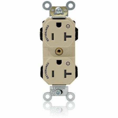 Leviton Straight Blade Receptacle, 5-20R, 20 A, 125V AC, Flush Mount, Self-Grounded M5362-2SI