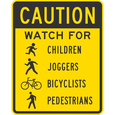 Lyle Caution Watch For Children, Joggers...With Symbols, 24x30, High Intensity Prismatic, Yellow G-14192-HI_24x30