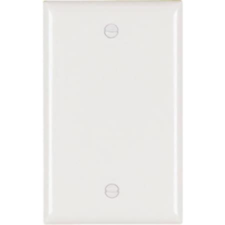 Legrand Blank Wallplate, 4.69 in L, 2.94 in W, 0.16 in Thick, 1-Gang, Nylon, White, Box TP13WCC30