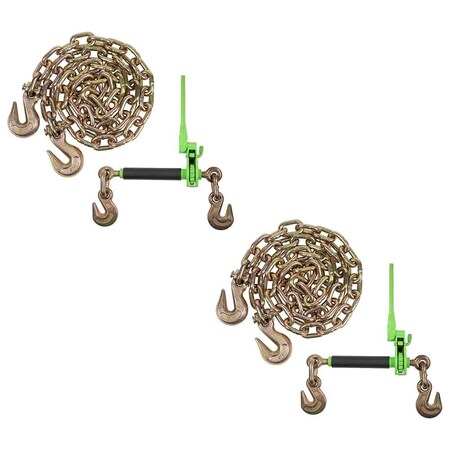 Mytee Products Chain & Binder Kit 1/2 in-5/8 inFolding Handle Ratchet & 1/2 inx20 ft Binder Chain CBRSFH12x2-CH1220x2-KIT