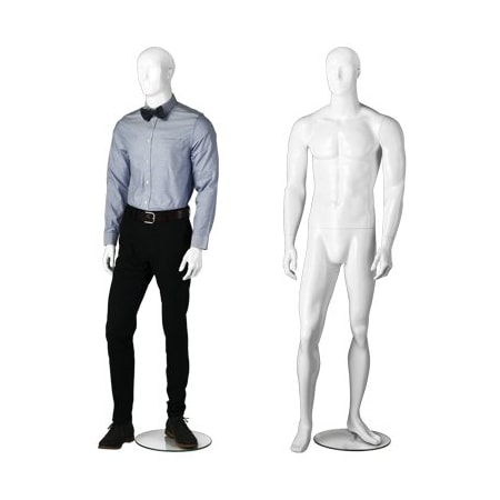 Specialty Store Services Premium Fiberglass Glossy White Full Body Male Mannequin 6271W