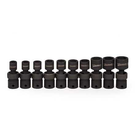 Williams Williams Universal Impact Socket Set, 3/8"D, 6Pt JHW36910