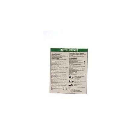 Genie REPLACEMENT DECAL NOTICE OPER INSTIC 1000210