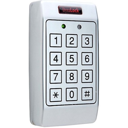 Dynalock Access Keypad, Steel, White, 4in. Hx3in. W 7300