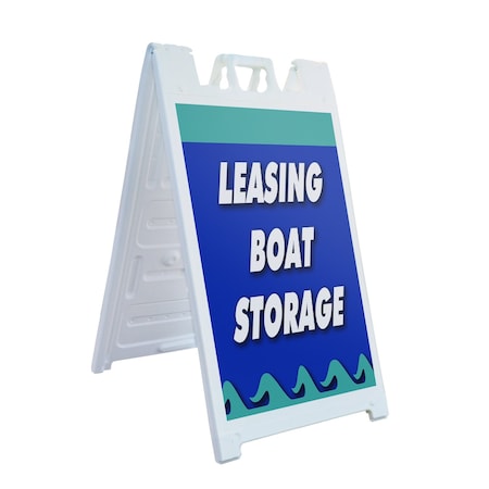 Signmission Leasing Boat Storage, A-Frame & 2 Sign Inserts, Heavy-Duty Plastic Frame SBHD-C-2436-Leasing Boat Storage