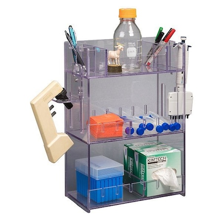 Poltex Lab Bulk Bin, Clear, 12 3/4 in L BENCHTOP12-BRK