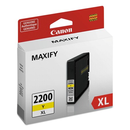 Canon High-Yield Ink 9270B001 (PGI-2200XL), 1520 Page-Yield, Yellow 9270B001