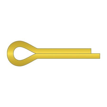 Huyett Cotter Pin, Brass, 0.125 in Dia x 1.000 in Effective Length CPB-125-1000