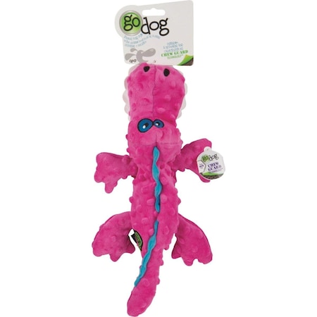Godog Gators Large Pink Squeaky Plush Dog Toy 74023-98997-024