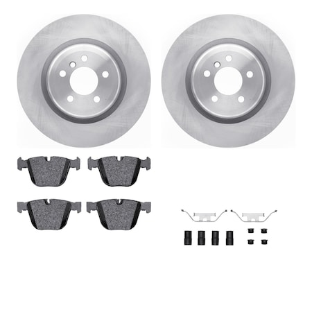 Dynamic Friction Co DFC Rotors with EURO 5000 Ceramic Brake Pads includes Hardware 6612-31329
