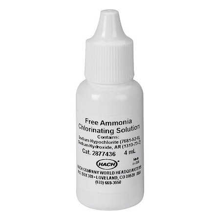 Hach Free Ammonia Chlorinating Solution, 4 mL 2877436