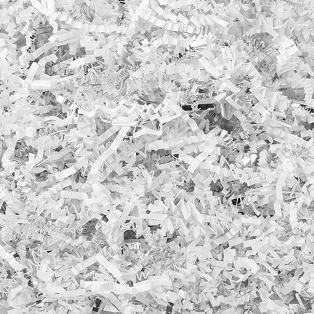 Nashville Wraps White & Silver Crinkle Cut Shredded Paper, 10 lb Box ZF10WS