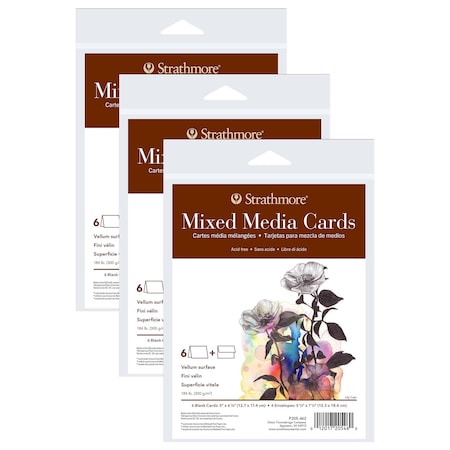 Strathmore 400 Series Mixed Media Cards & Envelopes, Full Size, 5x6.875 inch, 18PK P205-462