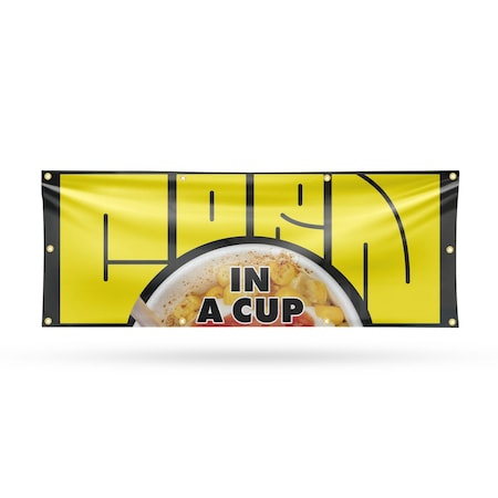 Signmission Corn In A Cup, 36 Inch x 96 Inch, Vinyl Banner B-96-30530