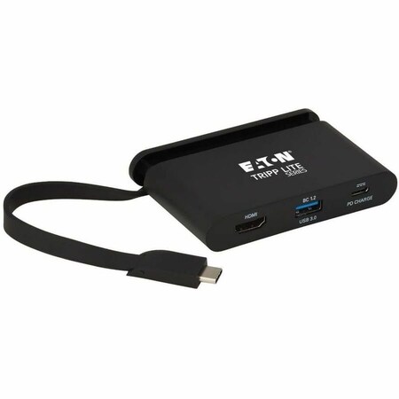 Tripp Lite USB 3.1 GEN 1 USB-C ADAPTER WITH PD CHARGING - 100W, SELF-STORAGE CABLE, ULTRA 4 U444-T6N-H4UBC