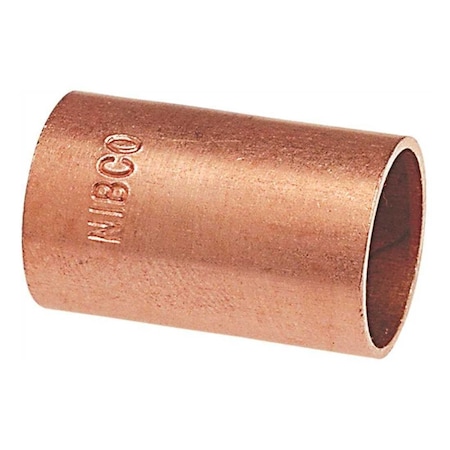 Nibco 3/4 in. Copper Pressure Cup x Cup Coupling Without Stop Fitting I60134