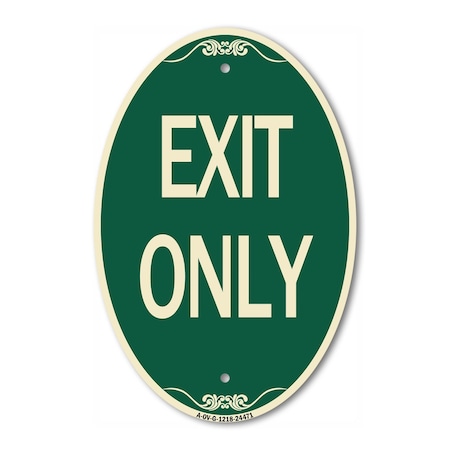 Signmission Exit Sign, Heavy Gauge Aluminum, 18 in W, 12 in H A-OV-G-1218-24471