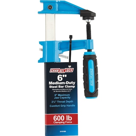 Channellock 6'' Medium-Duty Steel Bar Clamp 315169