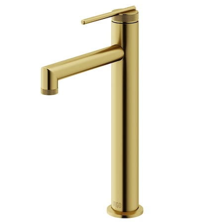 Vigo Sterling Single Handle Single-Hole Bathroom Vessel Faucet in Matte Brushed Gold VG03032MG
