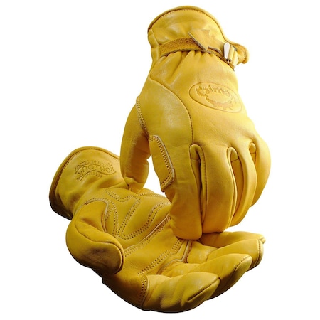 Caiman Premium Top Grain Cowhide Leather Drivers Glove, Keystone Thumb and Water Resistant 25064