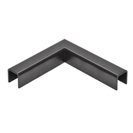 Cr Laurence Matte Black 90 Degree Horizontal Corner for 11 Gauge Low Profile Cap Railings GRL107HMBL