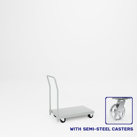 Pucel Dolly Platform Truck, 18 in W x 30 in L x 36 in H, Light Blue 18-PTD-30S